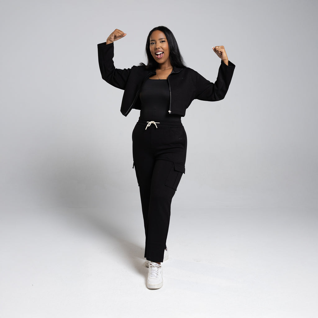 Edge Set (Cropped Jacket & Straight Leg Joggers)